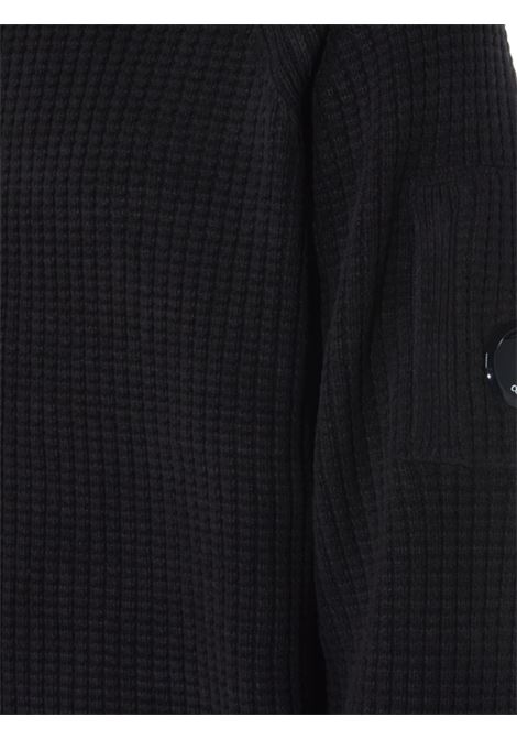 maglione girocollo uomo nero C.P. COMPANY | 19CMKN023A-005558G999